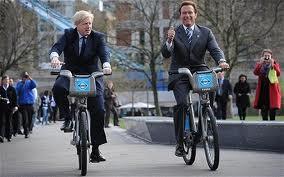 Boris on Boris Bike no helmet